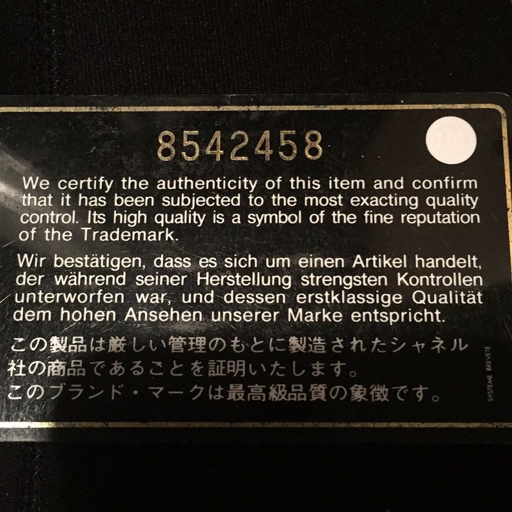 More Chanel info
